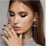 Gold Cross Earrings 14K Gold Plated Texture Mothers Day Couples Special Gifts Vintage Stud Dangle Gold Earrings for Women