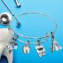 Dental Hygienist Bracelet, Dental Charm Bracelet for Women, Dentist Jewelry, Dental Hygienist Gift