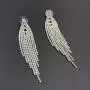 SELOVO Bohemian Clear Crystal Chandelier Tassel Bridal Dangle Drop Earrings Chain Silver Tone SELOVO Bohemian Clear Crystal Chandelier Tassel Bridal Dangle Drop Earrings Chain Silver Tone