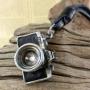 Isijie jewelry Retro Style,DIY Personality Antique Camera Pendant Necklace for Women/Men/Unisex(Alloy,Leather Rope 32.7'')