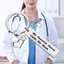 PENQI Nurse Mom Keychain Gift Nursing Themed Jewelry Medical Student Gift My Favorite Nurse Calls Me Mom Keychain Nursing Graduation Gift from Mom
