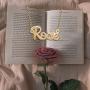 LoEnMe Jewelry Xmas Name Necklace Plated of Custom Made Sterling Silver Personalized Gift for Women Girls Couple Family