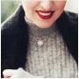 Carleen Sterling Silver Cubic Zirconia CZ Simulated Diamond Luxury Look Large Big Statement Snowflake Necklace Pendant Studs Earrings Jewelry For Women Girls Teens