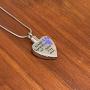 LYFML Cremation Jewelry Urn Necklace for Ashes for Pet Dog Cats, Engraved No Longer by My Side, But Forever in My Heart, Memorial Pendant Made of Titanium Steel, Support for Customization