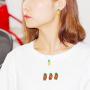 Uloveido Handcrafted Charm Pineapple Jewelry Set Fruit CZ Stone Necklace and Earrings PT001
