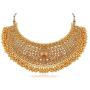 Crunchy Fashion Bollywood Style Gold Plated Traditional Indian Jewelry Necklace Set with Earrings & Tika