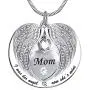 Angel Wing Memorial Keepsake Ashes Urn Pendant Necklace,I was His/Her Angel Now Hes/Shes Mine Cremation Jewelry for Mom