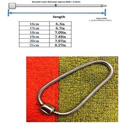 JMQJewelry Snake Chain Bracelet Charm for Lobster Clasp Beads for Women Men Girl