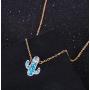YINLIN Danity Tiny White Opal Cactus Jewelry Plant Cactus Pendant Necklace Gift for Friendship