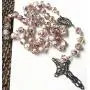 elegantmedical Handmade ROSE PINK Veluriyam BEADS GUADALUPE ROSARY & ITALY CROSS Catholic necklace elegantmedical Handmade ROSE PINK Veluriyam BEADS GUADALUPE ROSARY & ITALY CROSS Catholic necklace
