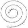 AmyRT Jewelry 3mm Titanium Steel Cable Chain Silver Necklaces for Women 16''- 30''