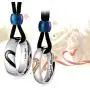 Aienid Couple Necklace Pendant,King Queen Tungsten Steel Pendant Necklace for Wedding Aienid Couple Necklace Pendant,King Queen Tungsten Steel Pendant Necklace for Wedding