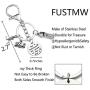 FUSTMW Runner Gifts Marathon Gift Runner Keychain Marathon Jewelry Running Gifts She Believed She Could 13.1 26.2 Keychain Marathon Gift for Her