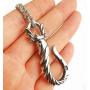 ZiWuark Mens Fish Hook Necklaces Pendant Stainless Steel Fishing Necklace Fish Scale Pendants Nautical Jewelry Gifts for Men Women with 24 Inches Chain
