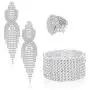 SAILIMUE Silver Rhinestone Crystal Bridal Jewelry Set Long Chandelier Tassel Dangle Earrings Sparkling Stretch Bracelet Bangle Ring Fringe Necklace Jewelry Set for Bridal Wedding Party SAILIMUE Silver Rhinestone Crystal Bridal Jewelry Set Long Chandelier Tassel Dangle Earrings Sparkling Stretch Bracelet Bangle Ring Fringe Necklace Jewelry Set for Bridal Wedding Party
