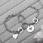 G-Ahora Mother and Daughter Matching Heart Bracelet Set for 2 3 4,Mothers Day Jewelry Gift for Mom from Daughter