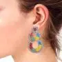 Efulgenz Boho Vintage Antique Gypsy Tribal Indian Oxidized Silver Enamel Floral Chandbali Big Dangle Earrings Set Jewelry Efulgenz Boho Vintage Antique Gypsy Tribal Indian Oxidized Silver Enamel Floral Chandbali Big Dangle Earrings Set Jewelry