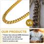 GOLDCHIC JEWELRY Classic Men Chunky Miami Cuban/Figaro Chain in 316l Stainless Steel/18K Gold Plated/Black Plated, 3MM/6MM/9MM/10MM/12MM/14MM Width, 14-30 inch Length