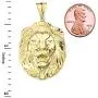 Bold 14k Yellow Gold Sparkle-Cut Lion Statement Pendant (3 Sizes) Bold 14k Yellow Gold Sparkle-Cut Lion Statement Pendant (3 Sizes)