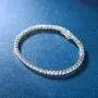 SUPRAONE White Gold Plated 925 Sterling Silver 3.0 Round Cut Cubic Zirconia Classic Tennis Bracelet, 14K White Gold Plated 7.0 Inch