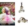 CHUYUN 925 Sterling Silver Bicycle Cycle Necklace Pendant Bike with Round Cubic Zirconia Chain Jewelry