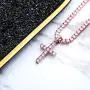 TOPGRILLZ 14K Gold&Silver Plated Solid Iced out CZ Lab Cubic Zirconia Cross Pendant Necklace for Men Women Stainless Chain TOPGRILLZ 14K Gold&Silver Plated Solid Iced out CZ Lab Cubic Zirconia Cross Pendant Necklace for Men Women Stainless Chain
