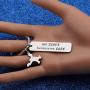 WUSUANED We Scare Because We Care Keychain with Monster Charm Movie Lover Jewelry Gift for Movie Fan Best Friend