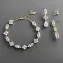 Mariell Gold Zirconia Crystal Wedding Bracelet and Earrings Set for Women, Jewelry for Bride, Bridesmaid Mariell Gold Zirconia Crystal Wedding Bracelet and Earrings Set for Women, Jewelry for Bride, Bridesmaid