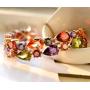 Hermosa Rose Gold Plated Multicolor Austria Crystal Elements Jewelry Set Necklace Earrings Bracelet and Ring