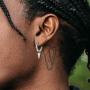 Topsteel Stainless Steel Spike Hoop Earrings for Men Women, Cross/Bar/Feather Cool Goth Punk Eboy Jewelry, Statement Jewelry, Come Gift Box