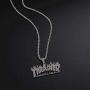 Thrasher Magazine Flame Pendant Necklace Men Hip-Hop Rock Titanium Stainless Steel Gold Chain Necklace Fashion Man Jewelry,Gold