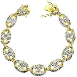 FW Jewelry Bling Iced Out Mariner Cuban Link Chain Hip hop Silver Gold Rapper Chain for Men Women in 7 8 9 18 20 24 30 Inches