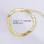 U/D Gold Plated Snake Chain Necklace Bracelet 5MM Flat Herringbone Choker Dainty Adjustable 16Inch Necklace for Women U/D Gold Plated Snake Chain Necklace Bracelet 5MM Flat Herringbone Choker Dainty Adjustable 16Inch Necklace for Women