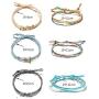 KWHY 18 Pieces Wave Bracelet Braided Rope Bracelet SetHandmade Adjustable Friendship Bohemian Bracelet Handcrafted Jewelry for Women Girl