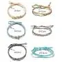 KWHY 18 Pieces Wave Bracelet Braided Rope Bracelet SetHandmade Adjustable Friendship Bohemian Bracelet Handcrafted Jewelry for Women Girl