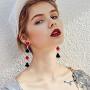 DAMLENG Unique Funny Playing Cards Pattern Dangle Drop Earring Fashion Party Charms Acrylic Spades Hearts Plum Poker Earrings for Women Girls Statement Jewelry Gift