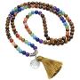 Top Plaza 7 Chakra Mala Prayer Beads 108 Meditation Healing Multilayer Bracelet/Necklace W/Tree of Life Tassel Charm