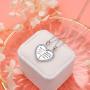 S925 Sterling Silver Best Friend Necklaces Heart 2 Piece Gifts Women Teen Girls Friendship BFF Pendant Necklace Set