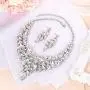 BriLove Womens Costume Fashion Crystal Cluster Chunky Statement Necklace Dangle Earrings Set BriLove Womens Costume Fashion Crystal Cluster Chunky Statement Necklace Dangle Earrings Set