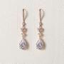 SWEETV Wedding Cubic Zirconia Earrings for Women, Brides, Bridesmaids -Teardrop Crystal Rhinestones Dangle Earrings