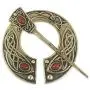 Ailiessy Vintage Viking Brooches Pin Geometric Penannular Brooch Medieval Cloak Pin Red Gemstone Arrow Badges for Women Girls Shawl Scarf Pins