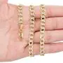 Nuragold 14k Yellow Gold 7mm Cuban Chain Curb Link Diamond Cut Pave Two Tone Bracelet, Mens Womens Lobster Lock 7'' 7.5'' 8'' 8.5'' 9'' Nuragold 14k Yellow Gold 7mm Cuban Chain Curb Link Diamond Cut Pave Two Tone Bracelet, Mens Womens Lobster Lock 7'' 7.5'' 8'' 8.5'' 9''