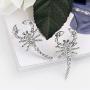 GBAHFY 3D Punk Rhinestone Scorpion Earrings Stud for Women,Fashionable Alternative Exaggerated Ornaments