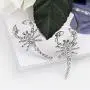 GBAHFY 3D Punk Rhinestone Scorpion Earrings Stud for Women,Fashionable Alternative Exaggerated Ornaments