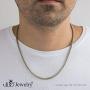 555Jewelry 3.3mm Stainless Steel Mesh Necklace for Women & Men, Available in 16”-22”