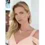 Mariell Cultured Freshwater Pearls & CZ Rose Gold Plated Wedding Necklace and Earrings Set for Brides Mariell Cultured Freshwater Pearls & CZ Rose Gold Plated Wedding Necklace and Earrings Set for Brides