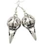 RechicGu Crow Viking Odin Bird Raven Skull Dangle Earrings Antique Skeleton Death Devil Goth Punk Emo Steampunk