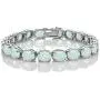 Ice Gems Sterling Silver Genuine or Created Gemstone 9x7mm Oval Tennis Bracelet Ice Gems Sterling Silver Genuine or Created Gemstone 9x7mm Oval Tennis Bracelet