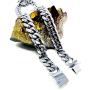 9MM Gold Cuban Chain for Men, Women with up to 22X More Real 14k White Gold Plating Than Other Fashion Jewelry Hip hop - Free Lifetime Replacement Guarantee