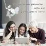 APOTIE Three Butterfly Necklace for Mother Daughter 925 Sterling Silver CZ Generations Jewelry for Grandma Birthday Gifts